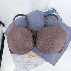 Cacique T-Shirt Bra Women 42DDD Brown Lightly Lined Underwire Heathered Smooth